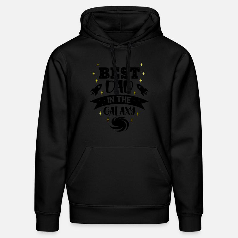 Meilleur papa de la galaxie - Sweat à capuche bio DRUMMER Stanley/Stella Unisexe - noir