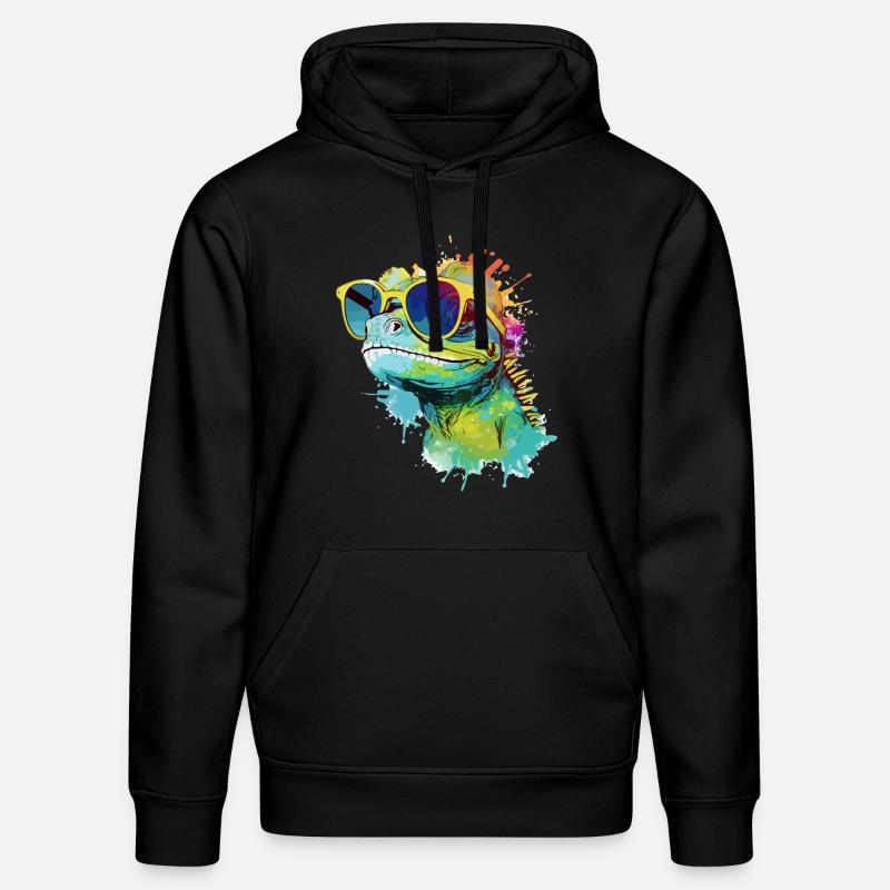 Doko die Eidechse - Stanley/Stella Unisex Bio-Hoodie DRUMMER  - Schwarz