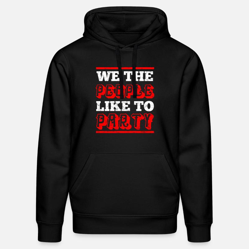 Wir feiern gerne - Partyshirt - Stanley/Stella Unisex Bio-Hoodie DRUMMER - Schwarz