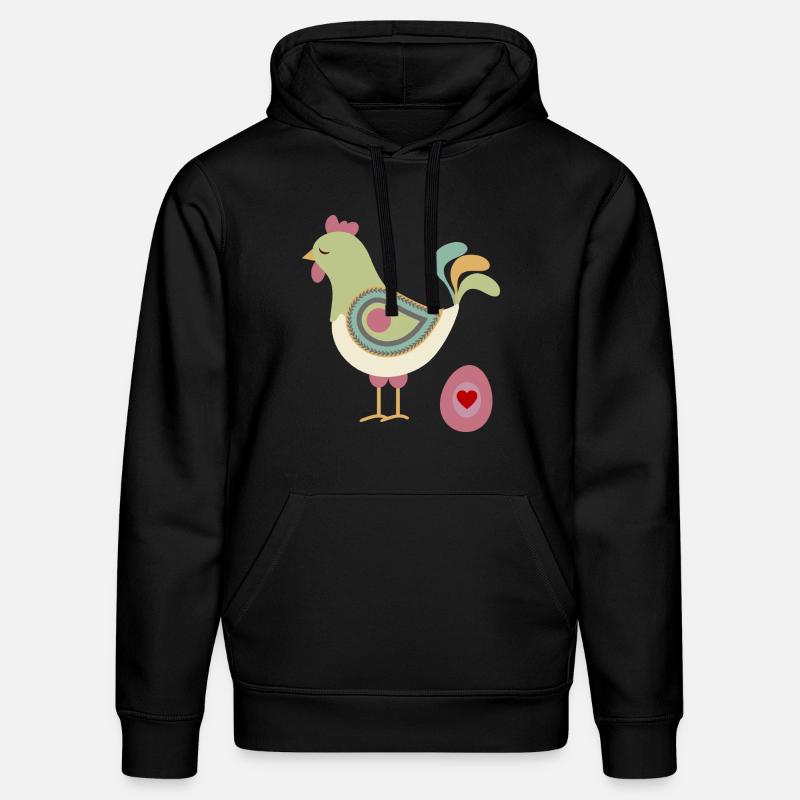 Poulet aux œufs de Pâques - Sweat à capuche bio DRUMMER Stanley/Stella Unisexe - noir