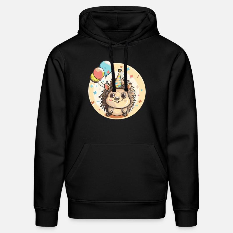 hérisson anniversaire bébé - Sweat à capuche bio DRUMMER Stanley/Stella Unisexe - noir