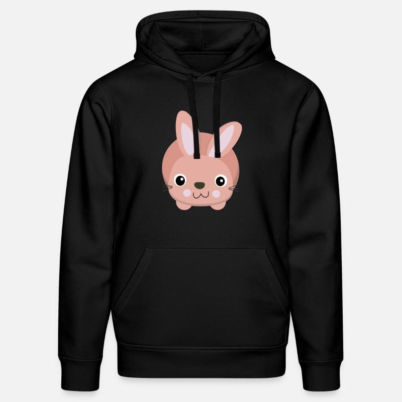 süßes rosa Häschen - Sweat à capuche bio DRUMMER Stanley/Stella Unisexe - noir