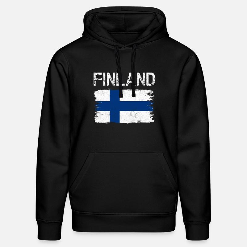 Broussailles vieillies du drapeau finlandais - Sweat à capuche bio DRUMMER Stanley/Stella Unisexe - noir