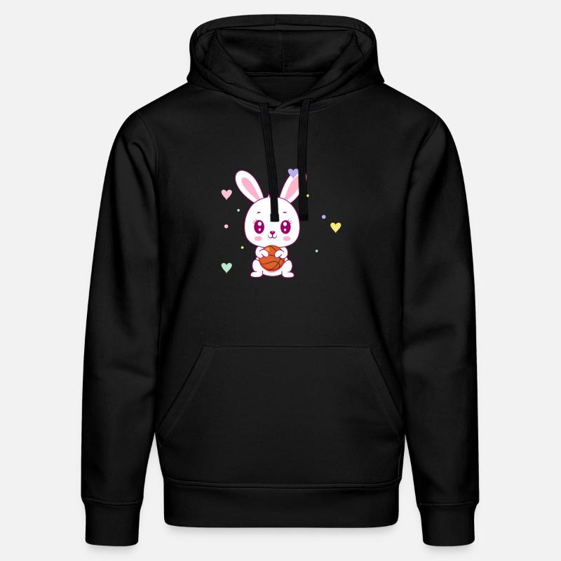 Mignon lapin de basket - Sweat à capuche bio DRUMMER Stanley/Stella Unisexe - noir