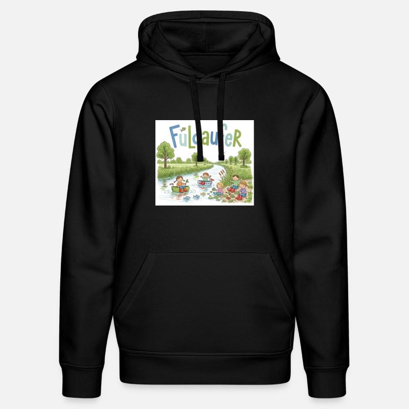 Fuldaufer: Fluss-Abenteuer ! - Stanley/Stella Unisex Bio-Hoodie DRUMMER - Schwarz