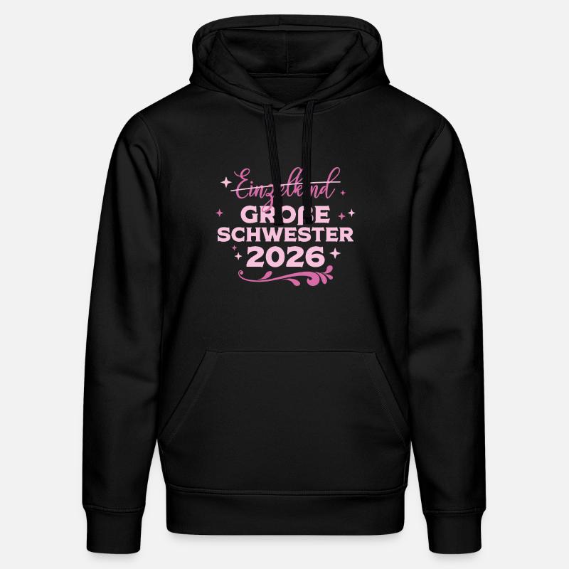 Grande Sœur Bébé Grosse 2026 - Sweat à capuche bio DRUMMER Stanley/Stella Unisexe - noir