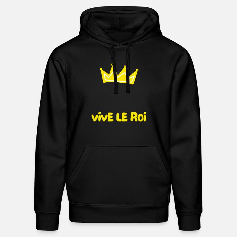 Prenom Vive Le Roi Personnalisable - Sweat à capuche bio DRUMMER Stanley/Stella Unisexe - noir