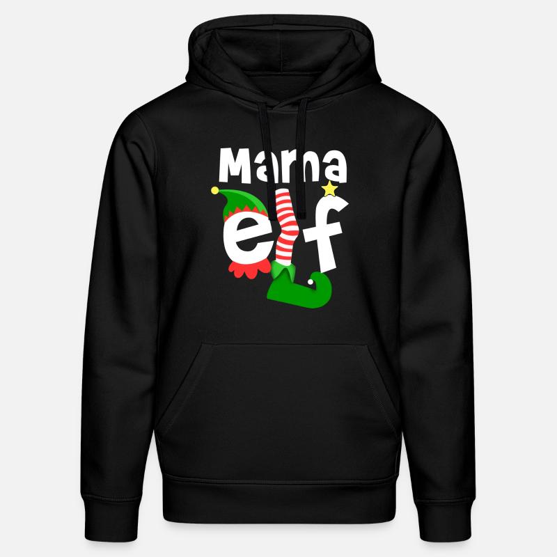 Mama Elf Christmas - Sweat à capuche bio DRUMMER Stanley/Stella Unisexe - noir