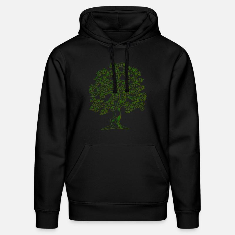 dessin d'arbre - Sweat à capuche bio DRUMMER Stanley/Stella Unisexe - noir