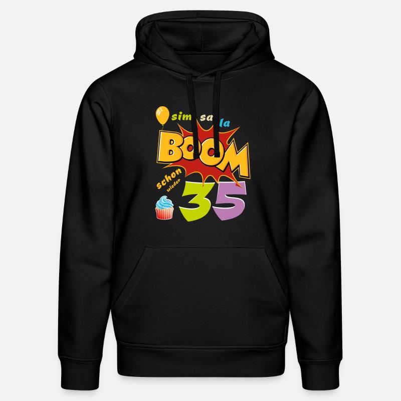 Anniversaire - Simsala Boom Again 35 - Sweat à capuche bio DRUMMER Stanley/Stella Unisexe - noir