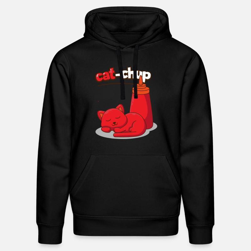 CatChup Cat, Cadeau pour chat - Sweat à capuche bio DRUMMER Stanley/Stella Unisexe - noir