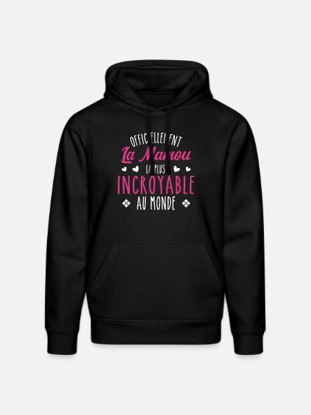 Officially the Incredible Mamou - Stanley/Stella DRUMMER Unisex Organic Hoodie - black