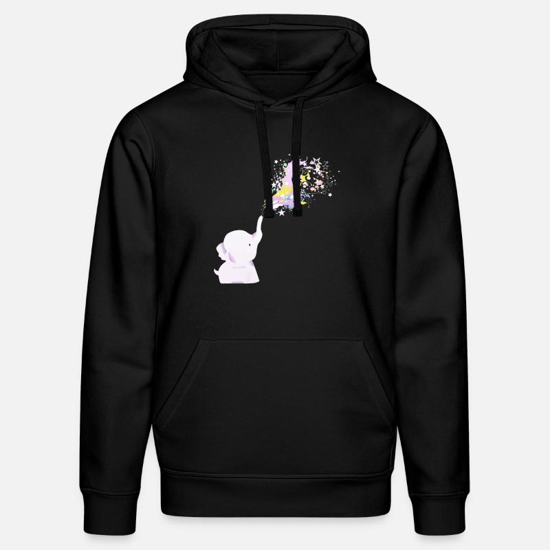 Bébé eléphant - Sweat à capuche bio DRUMMER Stanley/Stella Unisexe - noir