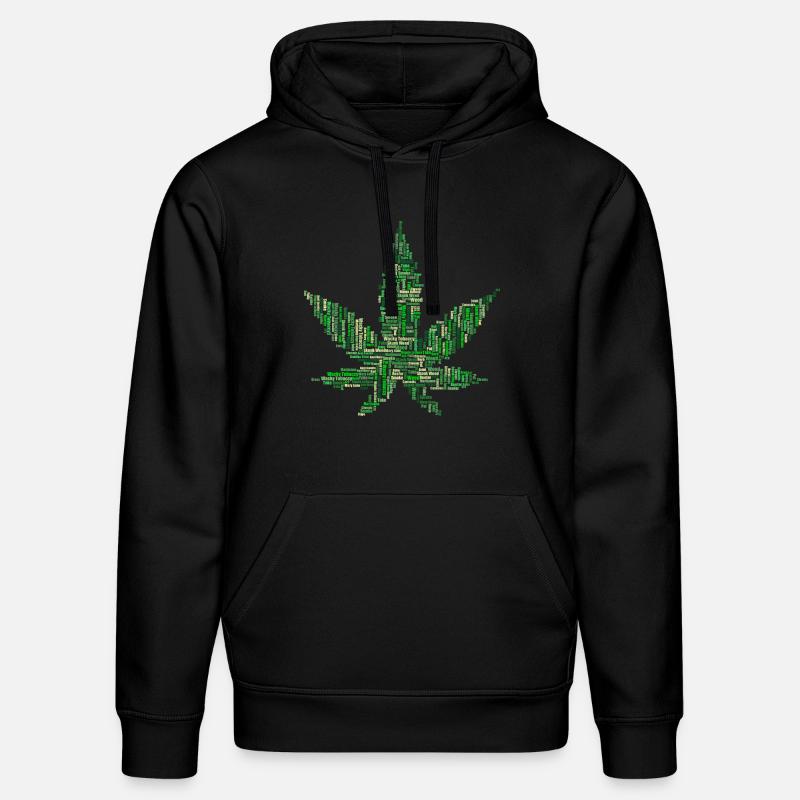Hanfblatt Schriftzug Geschenk Geschenkidee - Stanley/Stella Unisex Bio-Hoodie DRUMMER  - Schwarz