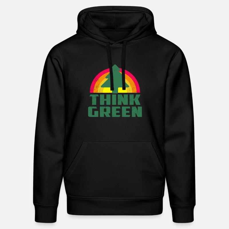 Tee-shirt Cool Think Green - Sweat à capuche bio DRUMMER Stanley/Stella Unisexe - noir