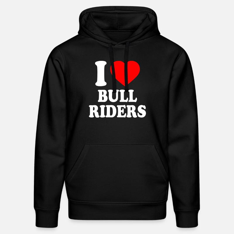 I love bull riders - Sweat à capuche bio DRUMMER Stanley/Stella Unisexe - noir