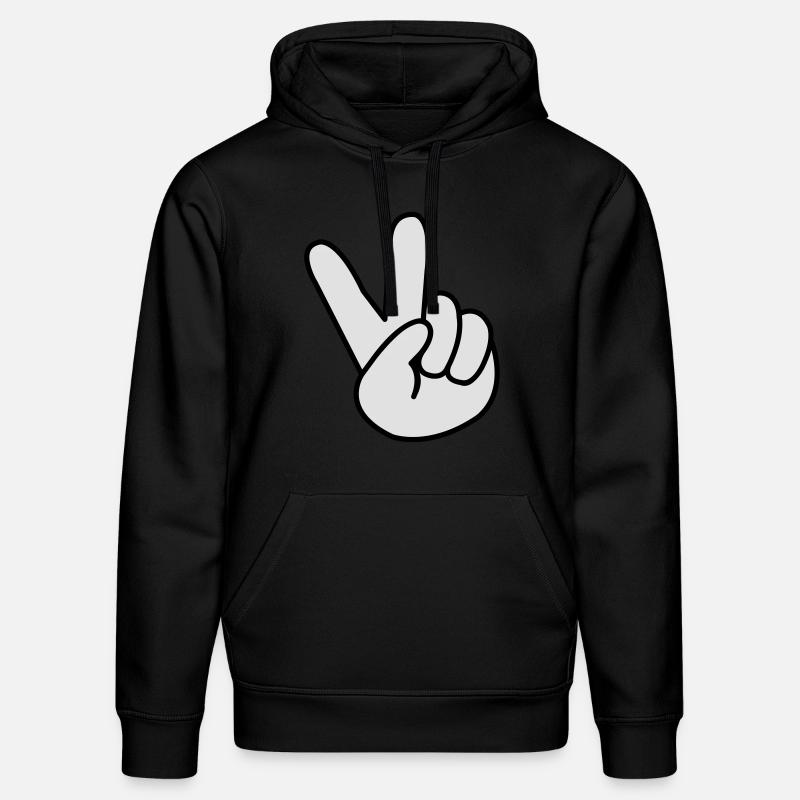 peace_hand_comic_02 - Sweat à capuche bio DRUMMER Stanley/Stella Unisexe - noir