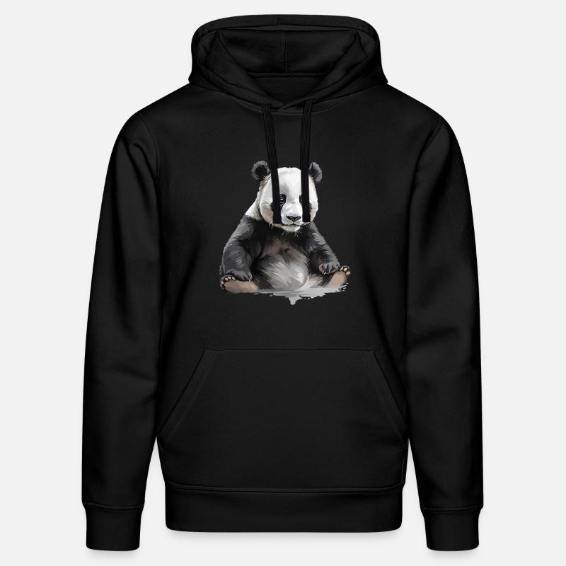 panda ou panda geant - Sweat à capuche bio DRUMMER Stanley/Stella Unisexe - noir