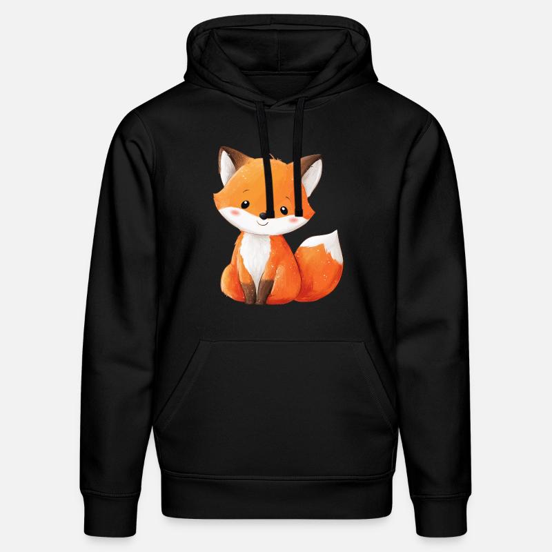 Mignon bébé renard - Sweat à capuche bio DRUMMER Stanley/Stella Unisexe - noir