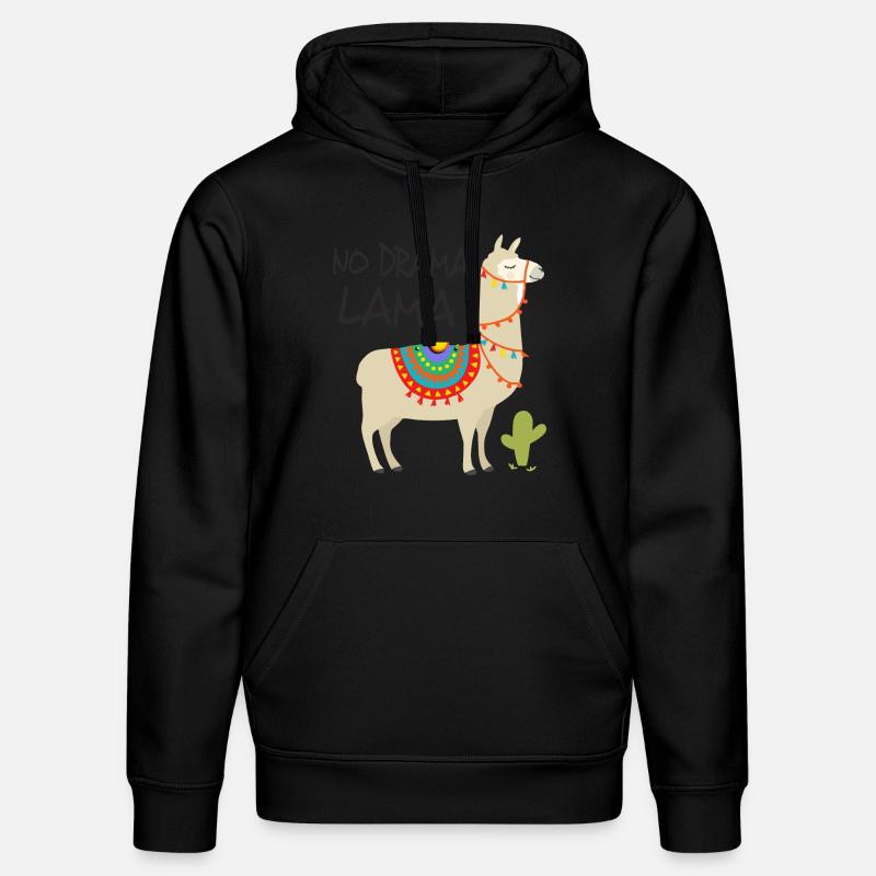 Drame lama 1 - Sweat à capuche bio DRUMMER Stanley/Stella Unisexe - noir