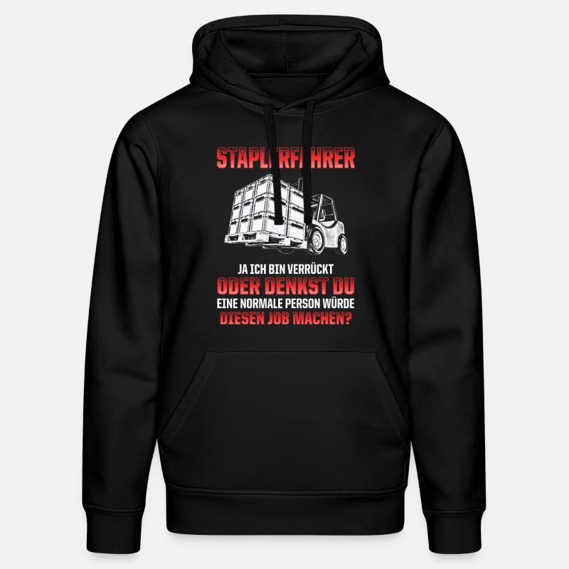 STAPLERFAHRER SPRUCH - Stanley/Stella Unisex Bio-Hoodie DRUMMER  - Schwarz