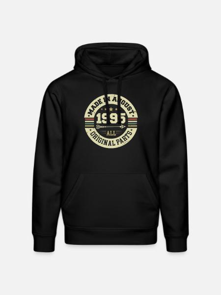 August 1995 Birthday Gift August 1995 August - Stanley/Stella DRUMMER Unisex Organic Hoodie - black