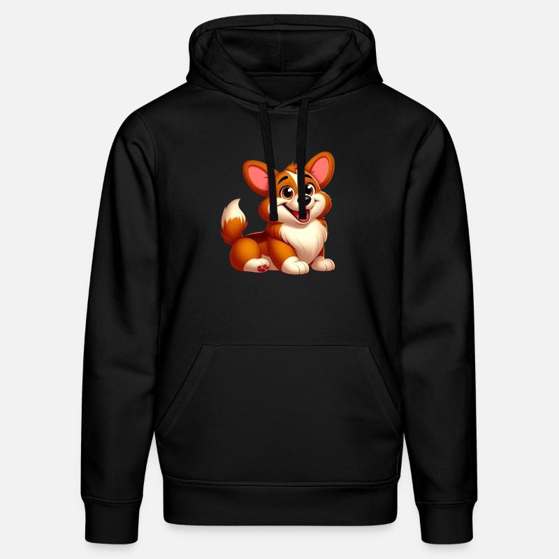 corgi - Stanley/Stella Unisex Bio-Hoodie DRUMMER  - Schwarz