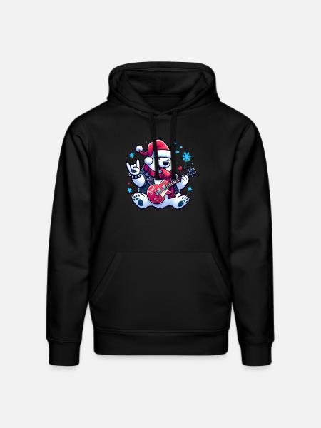 Eisbär 5 - Stanley/Stella Unisex Bio-Hoodie DRUMMER - Schwarz