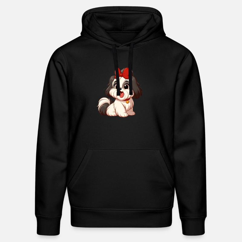 shih tzu 2 - Sweat à capuche bio DRUMMER Stanley/Stella Unisexe - noir