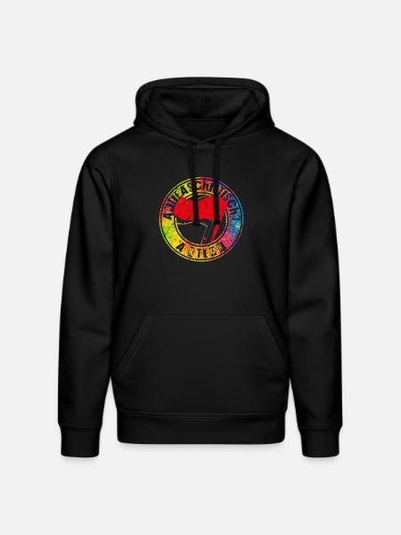 Anti-fascist action - Stanley/Stella DRUMMER Unisex Organic Hoodie - black