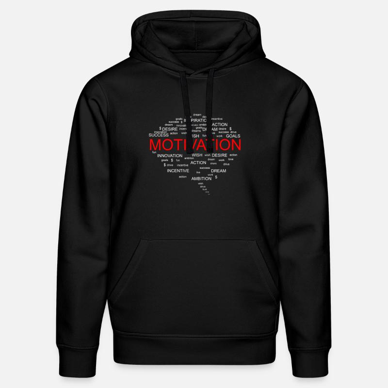 Motivation weiß - Stanley/Stella Unisex Bio-Hoodie DRUMMER  - Schwarz