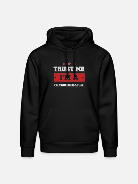 Trust me. I'm a physiotherapist - Stanley/Stella DRUMMER Unisex Organic Hoodie - black