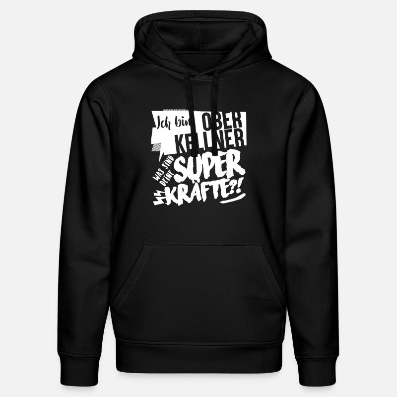 Superkräfte Oberkellner Geschenk - Stanley/Stella Unisex Bio-Hoodie DRUMMER  - Schwarz