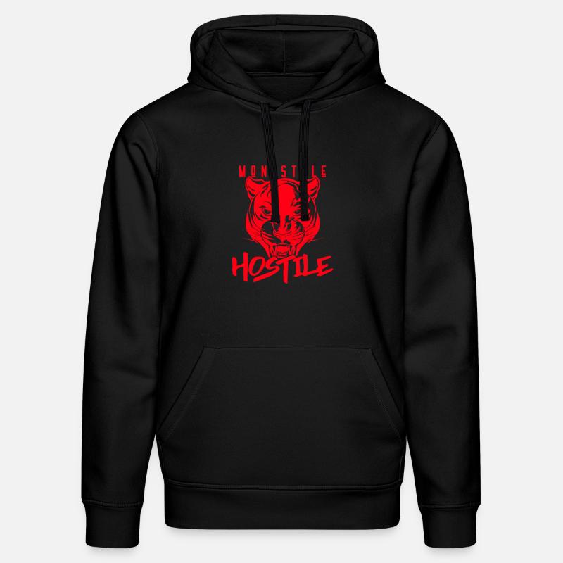 MON STYLE ? HOSTILE ! (panthère) - Sweat à capuche bio DRUMMER Stanley/Stella Unisexe - noir