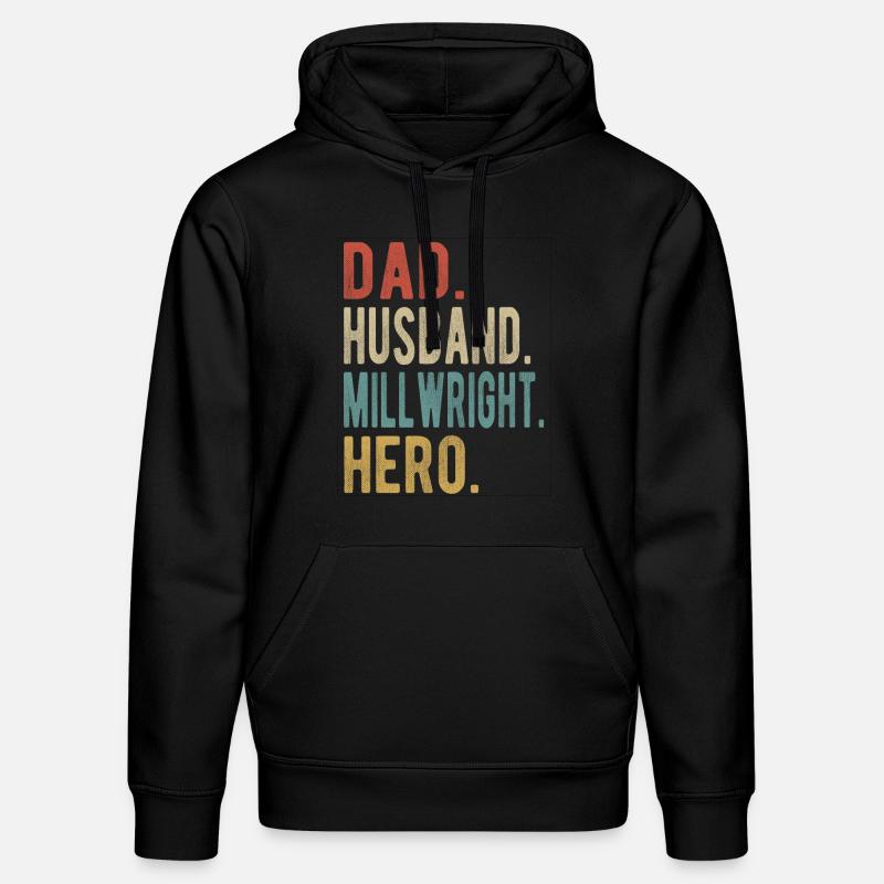 Mühlenbauer Papa Ehemann Held - Stanley/Stella Unisex Bio-Hoodie DRUMMER  - Schwarz