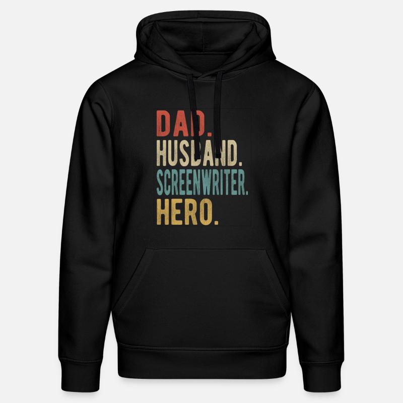 Scénariste Papa Husband Hero - Sweat à capuche bio DRUMMER Stanley/Stella Unisexe - noir