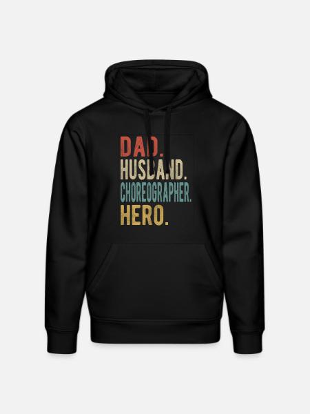 Choreographer Dad Husband Hero - Stanley/Stella DRUMMER Unisex Organic Hoodie - black