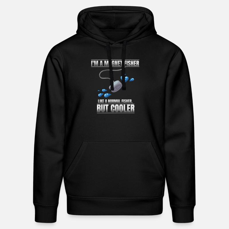 Ich bin ein Magnetfischer - Stanley/Stella Unisex Bio-Hoodie DRUMMER  - Schwarz