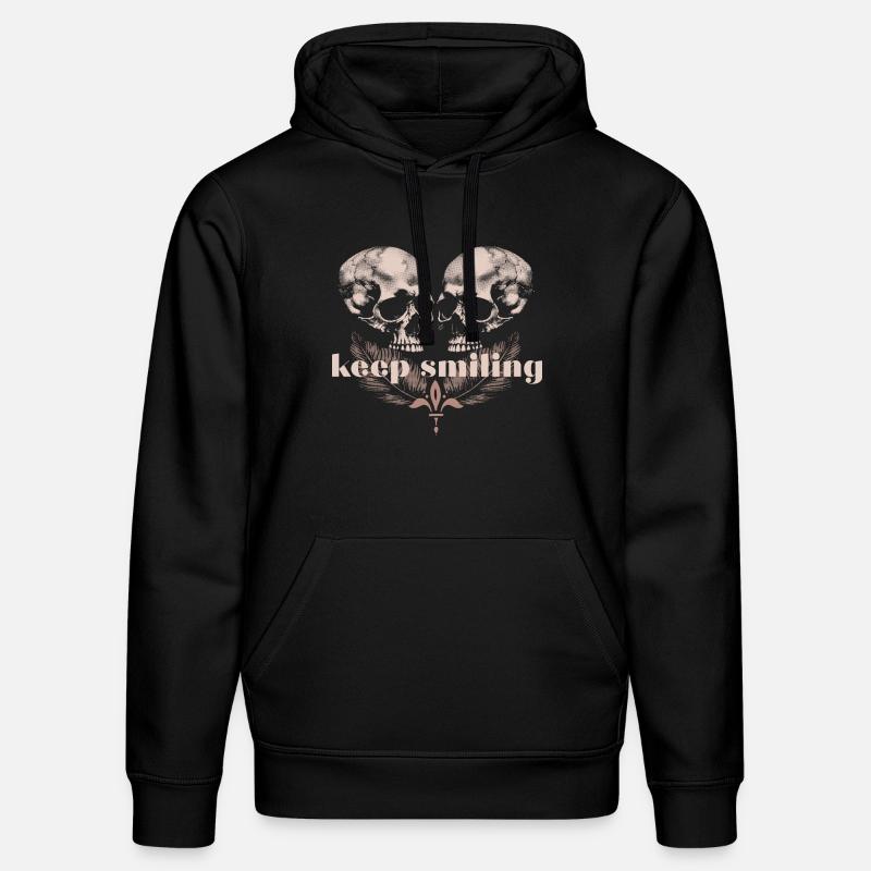 keep smiling - Stanley/Stella Unisex Bio-Hoodie DRUMMER  - Schwarz