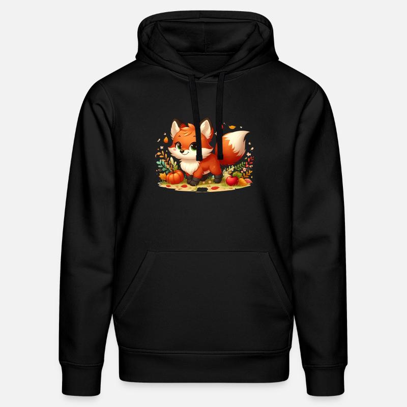 Fuchs Herbst 3 - Stanley/Stella Unisex Bio-Hoodie DRUMMER  - Schwarz