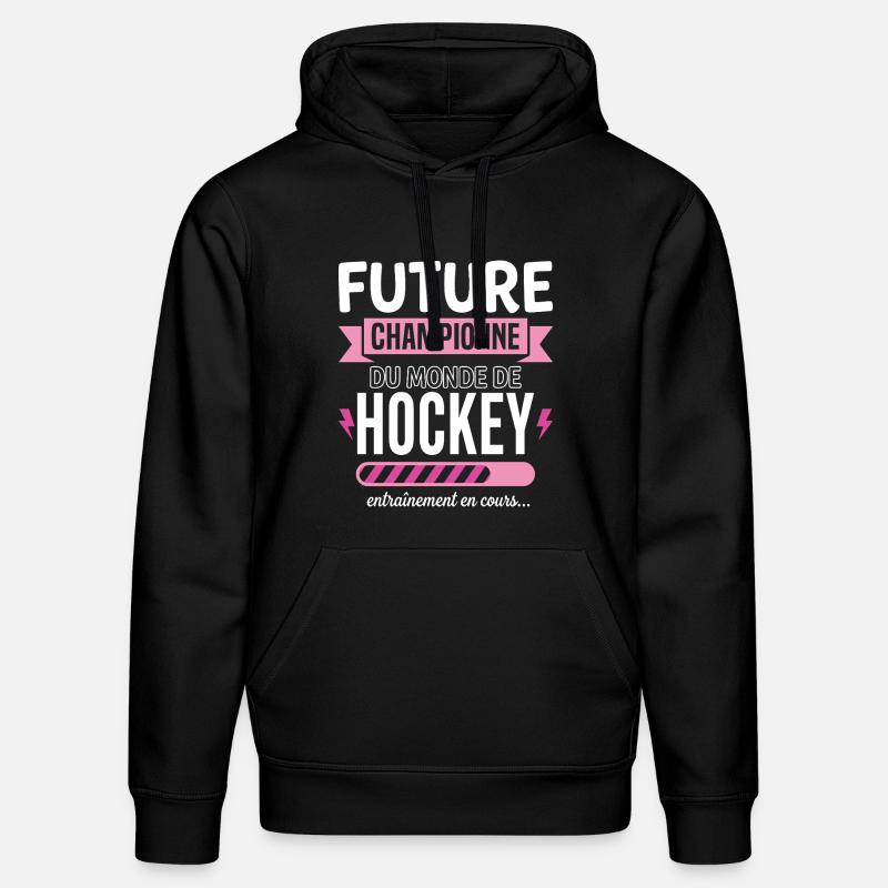 Future Championne De Hockey Hockeyeuse - Sweat à capuche bio DRUMMER Stanley/Stella Unisexe - noir