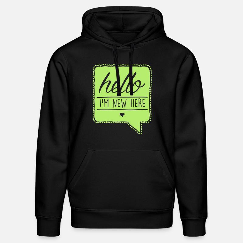 hello I'm new here - Stanley/Stella Unisex Bio-Hoodie DRUMMER  - Schwarz