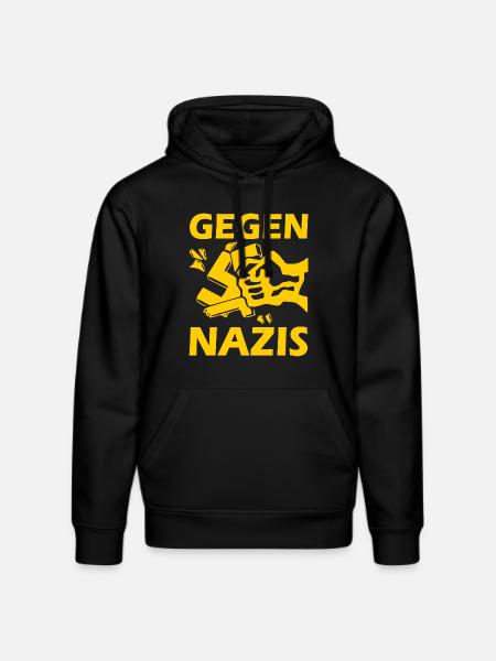 Gegen nazis - Stanley/Stella Unisex Bio-Hoodie DRUMMER - Schwarz