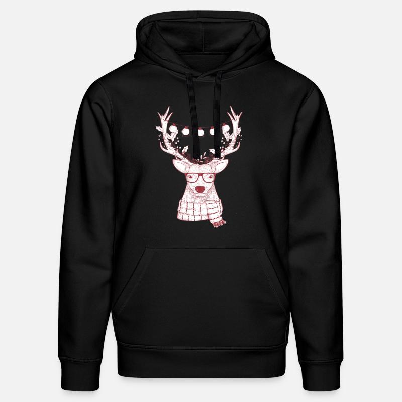 Refroidir Reindeer Conception - Sweat à capuche bio DRUMMER Stanley/Stella Unisexe - noir