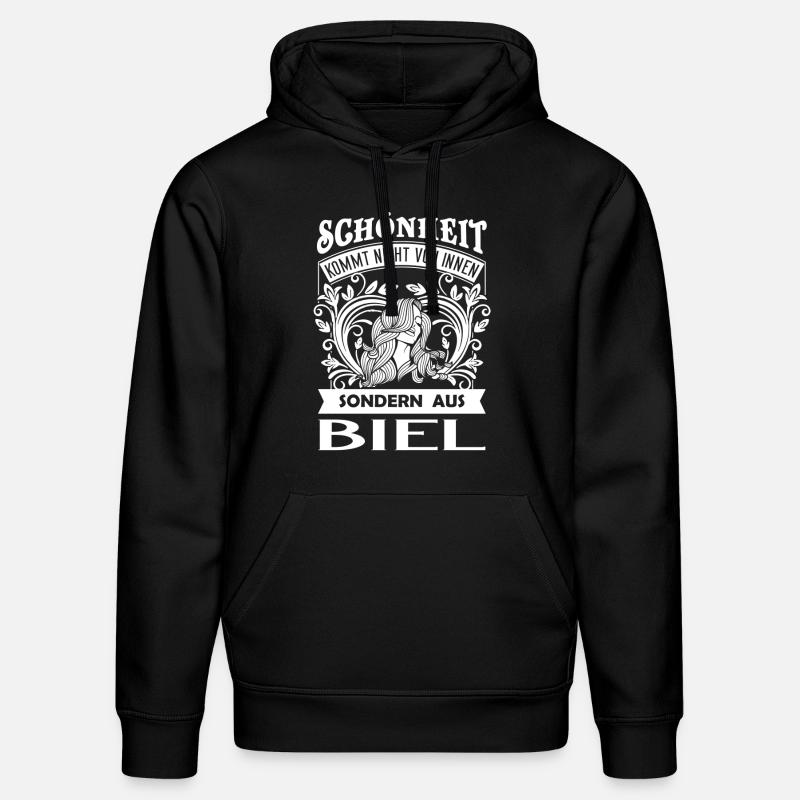 Beauté vient de Biel/Bienne - CH - Sweat à capuche bio DRUMMER Stanley/Stella Unisexe - noir