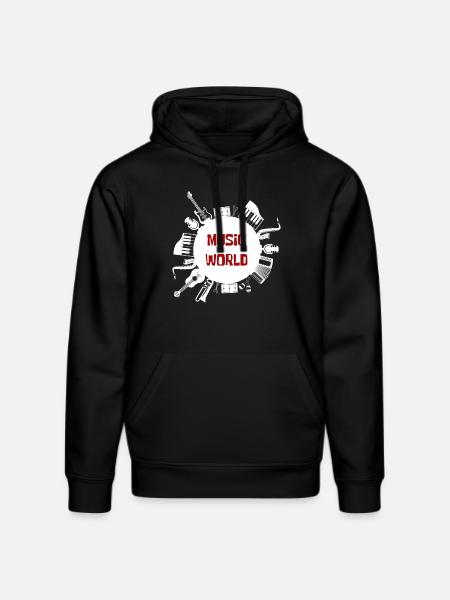 MUSIC WORLD Collection - Stanley/Stella DRUMMER Unisex Organic Hoodie - black