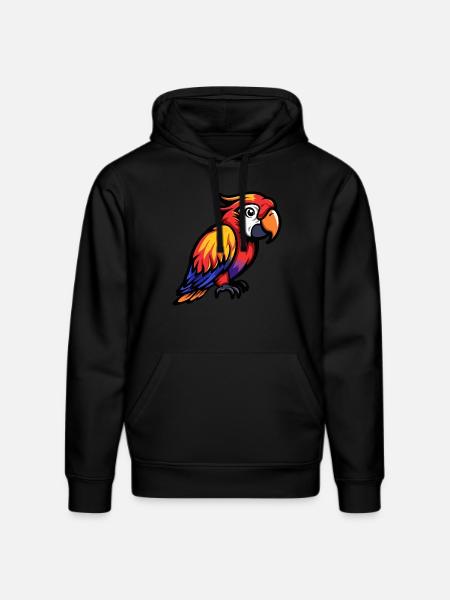 Papagai Comic - Stanley/Stella Unisex Bio-Hoodie DRUMMER - Schwarz
