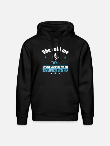 Sie sagte: Snowboard oder ich - Stanley/Stella Unisex Bio-Hoodie DRUMMER - Schwarz