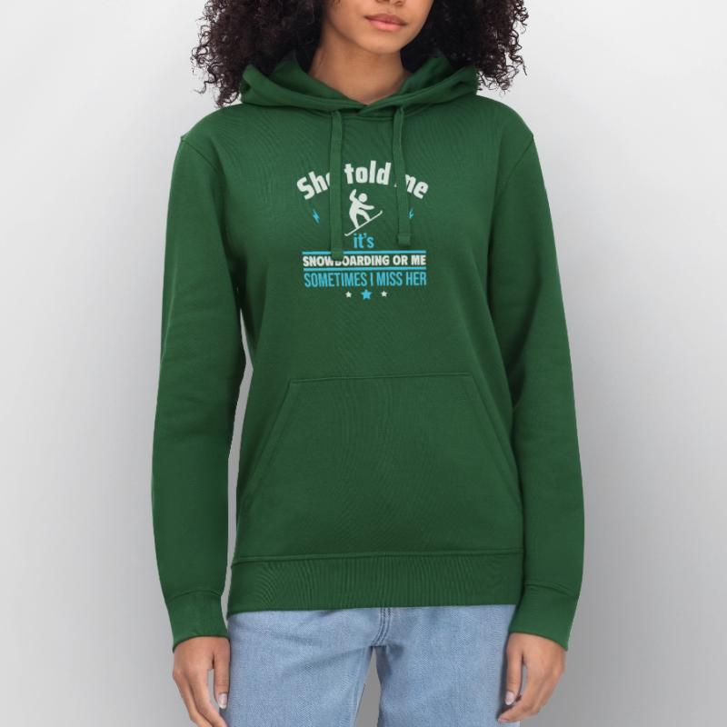 Sie sagte: Snowboard oder ich Stanley/Stella Unisex Bio-Hoodie DRUMMER 