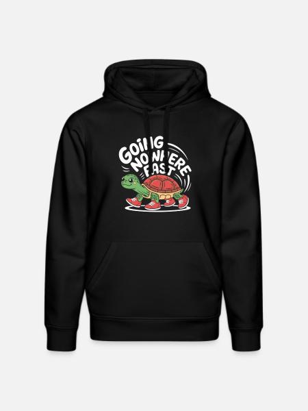 Turtle pace in style - Stanley/Stella DRUMMER Unisex Organic Hoodie - black